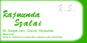 rajmunda szalai business card